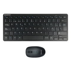 UNYKAch UK505447 tastiera Mouse incluso Ufficio RF Wireless QWERTY Spagnolo Nero