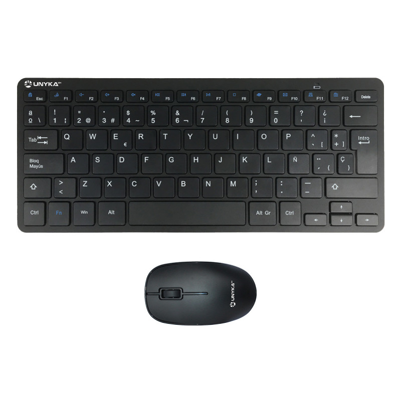 Kit teclado + raton unykach mk288 inalambrico negro