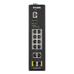 D-Link DIS-200G-12PS switch di rete Gestito L2 Gigabit Ethernet (10 100 1000) Supporto Power over Ethernet (PoE) Nero