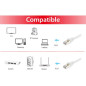 Cable de red equip latiguillo rj45 s - ftp cat6 hf 0.5m blanco