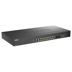 Switch gestionable d - link dms - 1250 - 12tp 8x multigigabit 2.5g poe+ 2 x 10g + 2 x 10g sfp+ 240w