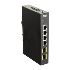 D-Link DIS-100G-6S switch di rete Non gestito Gigabit Ethernet (10 100 1000) DIN rail Nero