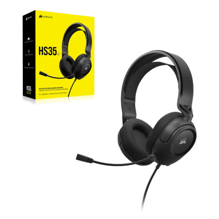 Auriculares gaming corsair stereo corsair hs35 v2 negro