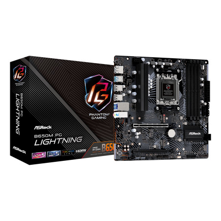 Placa base asrock b650m pg lightning am5 matx