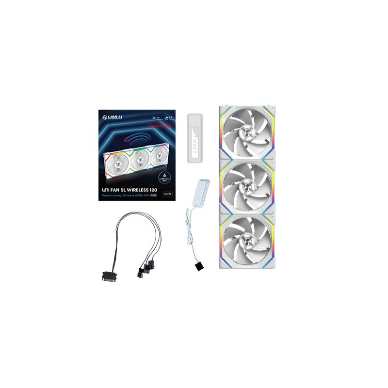 Ventilador cpu lian li unifan sl inalambrico argb 3 x 120mm blanco