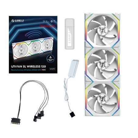 Ventilador cpu lian li unifan sl inalambrico argb 3 x 120mm blanco