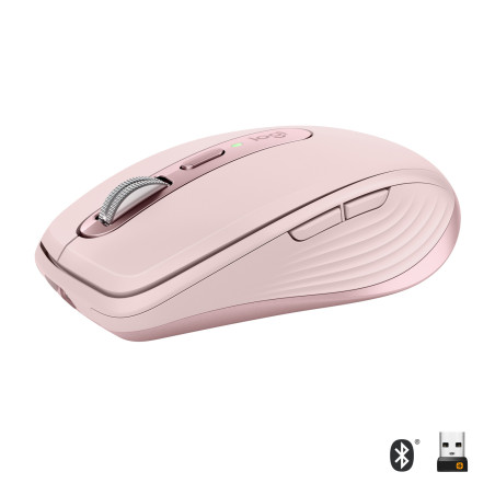 Mouse raton logitech mx anywhere 3 wireles y bluetooth rosa
