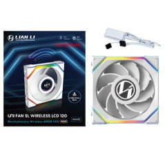 Lian Li UNI FAN SL Wireless LCD 120 Reverse Blade Case per computer Ventilatore 12 cm Bianco 1 pz