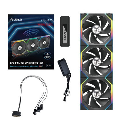 Lian Li UNI FAN SL Wireless 120 Reverse Blade Case per computer Ventilatore 12 cm Nero 3 pz
