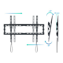 Soporte pared tv television monitor tooq lp1081t - b 37 pulgadas - 80 pulgadas carga maxima 45kg