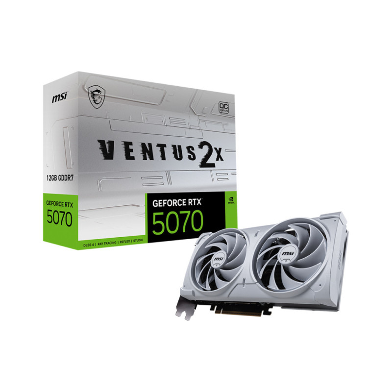 Tarjeta grafica msi rtx 5070 12gb ventus 2x oc white