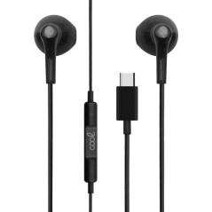 COOL Accesorios 8434847055732 Cuffie Cablato In-ear Musica e Chiamate USB tipo-C Nero