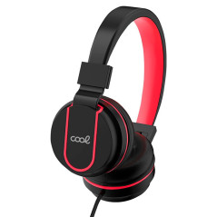 COOL Accesorios 8434847070155 Cuffie Cablato A Padiglione Gaming Nero, Rosso