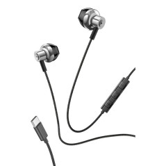 COOL Accesorios 8434847070889 Auricolare Cablato In-ear Musica e Chiamate USB tipo-C Nero, Argento