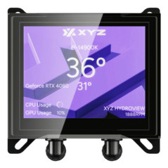 XYZ HYDROVIEW AIO 360 Processore Kit di raffreddamento a liquido 12 cm Nero 1 pz