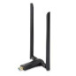 Adaptador wifi usb 3.0 dualband level one  ac1200 300mb en 24ghz y 867mb en 5ghz usb 3.0 2 antenas desmontables