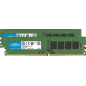 Memoria ram ddr4 32gb 2x16gb crucial  dimm - 3200 mhz - pc4 25600 - cl22