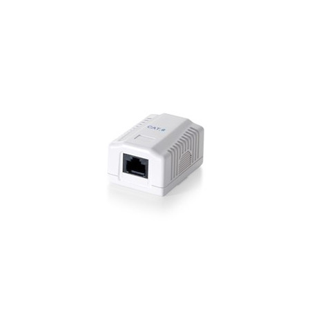 Roseta de superficie equip cat 6 utp 1 puerto hembra rj45