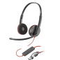 POLY Cuffie Blackwire 3220 stereo USB-C nere + adattatore USB-C/A (sfuse) POLY Cuffie Blackwire 3220 stereo USB-C nere + adattatore USB-C/A (sfuse)