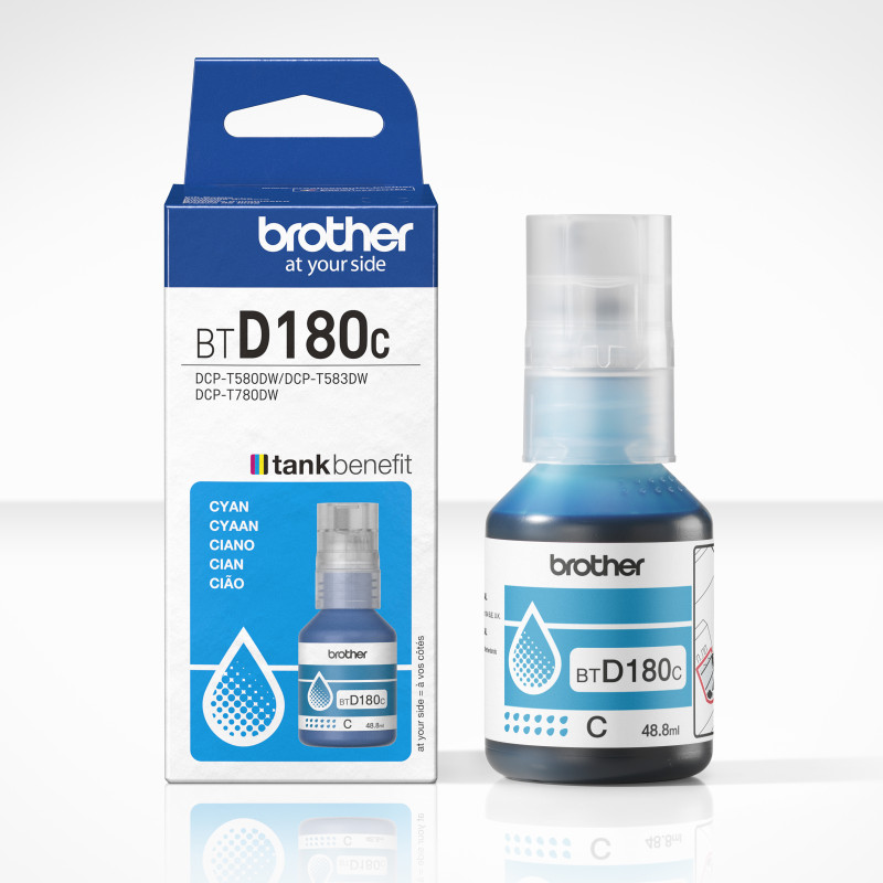 Botella tinta brother btd180c cian 5000 paginas