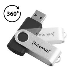 Intenso USB 128GB OFFICE LINE 3.2 Gen1 Silver-Black unità flash USB USB tipo A 3.2 Gen 1 (3.1 Gen 1) Nero, Argento