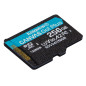 Kingston Technology Scheda microSDXC Canvas Go Plus Gen4 200MB/s A2 U3 V30 da 256 GB + adattatore