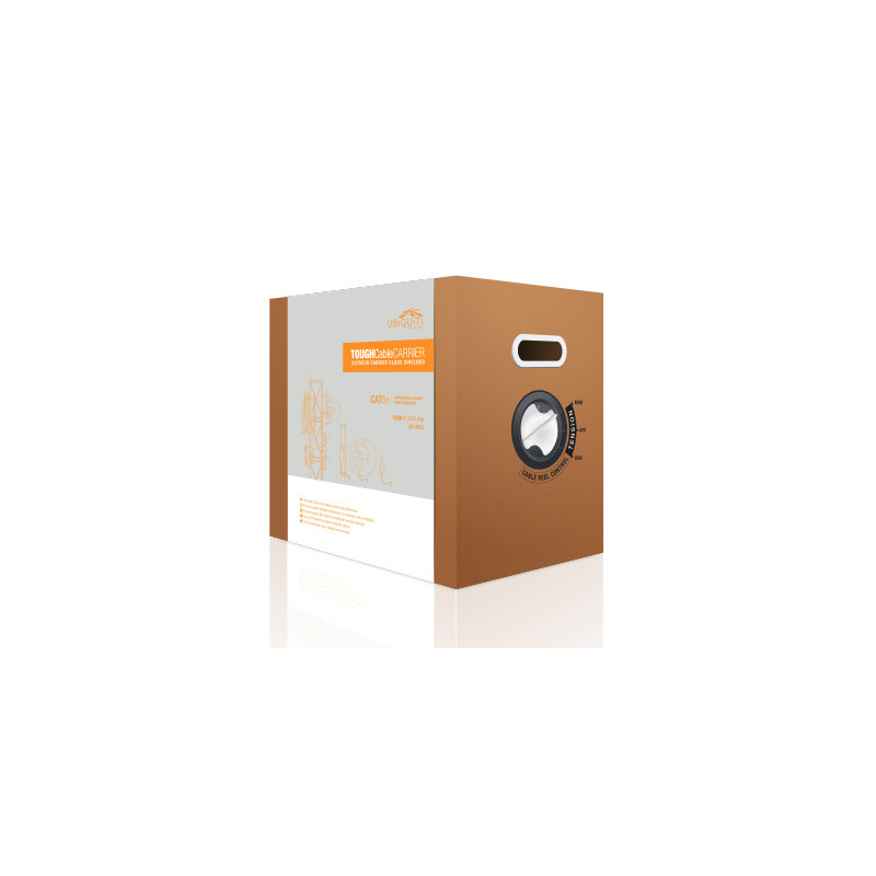 Cable cat 5e ubiquiti bobina 305m s - ftp doble apantallado cu solido hilo masa awg - 24 anti - crosstalk divider