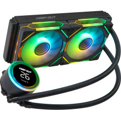 KeepOut XWC-240 PRO sistema di raffreddamento per computer Processore Kit di raffreddamento a liquido 12 cm Nero