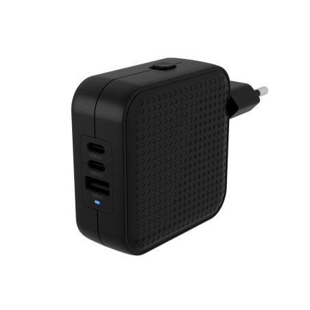 Cargadpr de pared targus hyperjuice 70w 2x usb tipo c 1x usb tipo a negro