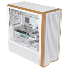 Lian Li Lancool LAN217W computer case Midi Tower Bianco, Legno