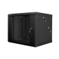 Armario lanberg mural doble seccion rack 19 pulgadas 9u -  600x600 negro