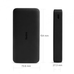 Powerbank 20000mah xiaomi redmi power bank fast charge - negro