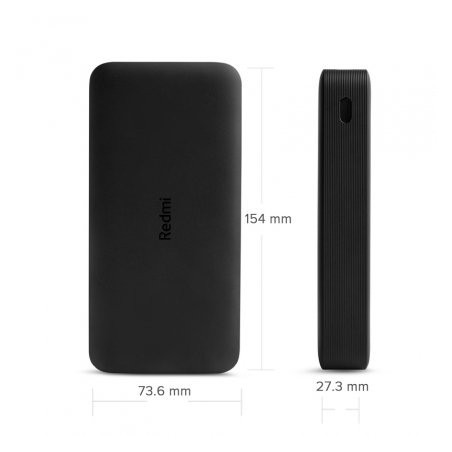 Powerbank 20000mah xiaomi redmi power bank fast charge - negro