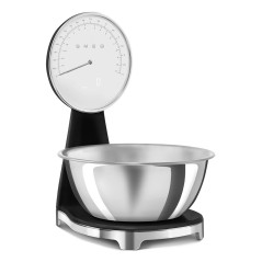 SMEG ANALOG AND DIGITAL KITCHEN SCALE BLACK KSF01BLWW