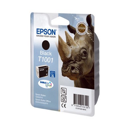 Cartucho tinta epson t1001 negro 25.9ml stylus b600fw -  sx515w -  sx600fw -  rinoceronte