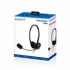 Ewent EW3563 cuffia e auricolare Cablato A Padiglione Musica e Chiamate Nero