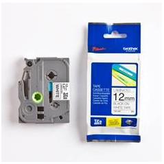 Cinta laminada brother tze231 12mm x 8m blanco - negro pt - 1000 -  pt - 1005f -  pt - 1010 -  pt - 1090 -  pt - 1280dt -  pt - 