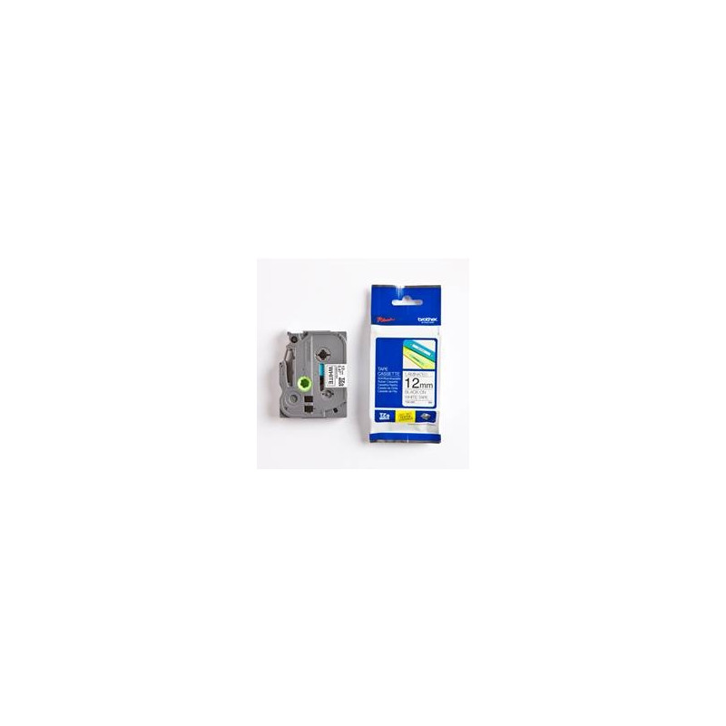Cinta laminada brother tze231 12mm x 8m blanco - negro pt - 1000 -  pt - 1005f -  pt - 1010 -  pt - 1090 -  pt - 1280dt -  pt - 