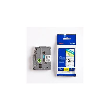 Cinta laminada brother tze231 12mm x 8m blanco - negro pt - 1000 -  pt - 1005f -  pt - 1010 -  pt - 1090 -  pt - 1280dt -  pt - 