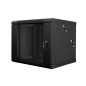 Armario lanberg mural doble seccion rack 19 pulgadas 9u -  600x600 negro
