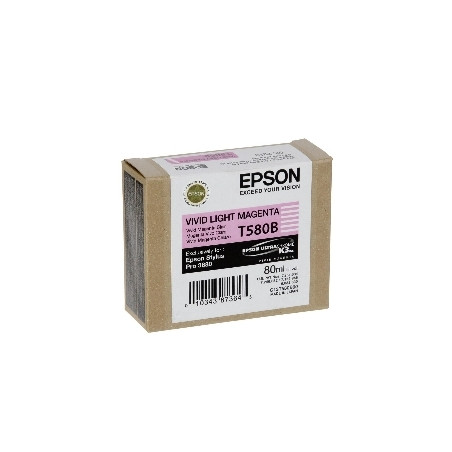 Cartucho tinta epson t580b magenta vivo claro 80ml stylus pro 3880