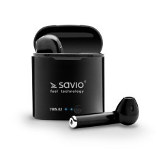 Savio TWS-02 cuffia e auricolare Wireless In-ear Musica e Chiamate Bluetooth Nero