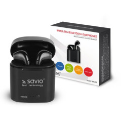 Savio TWS-02 cuffia e auricolare Wireless In-ear Musica e Chiamate Bluetooth Nero