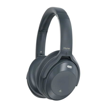 Hune AT-AUR-HE-039 Auricolare Con cavo e senza cavo A Padiglione Musica e Chiamate USB tipo-C Bluetooth Grigio scuro
