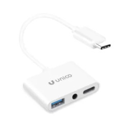 UNICO AD1419 replicatore di porte e docking station per laptop Cablato USB 2.0 Bianco