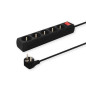 Savio LZ-03 prolunghe e multiple 5 m 5 presa(e) AC Interno Nero Savio LZ-03 prolunghe e multiple 5 m 5 presa(e) AC Interno Nero