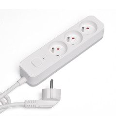 Savio Surge Protective 3-socket power strip 1.5m white LZ-07 3 presa(e) AC Tipo F 1,5 m Bianco