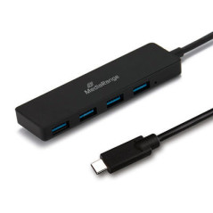MediaRange MRCS508 hub di interfaccia USB 3.2 Gen 1 (3.1 Gen 1) Type-C 5000 Mbit s Nero