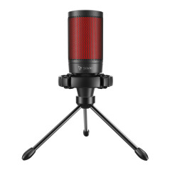 Savio wired gaming microphone with backlight tripod USB SONAR PRO Nero, Rosso Microfono per console di gioco