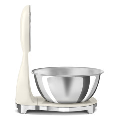 Smeg KSF01CRWW bilancia da cucina Cromo, Crema Superficie piana Bilancia da cucina elettronica